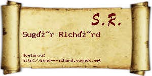 Sugár Richárd névjegykártya
